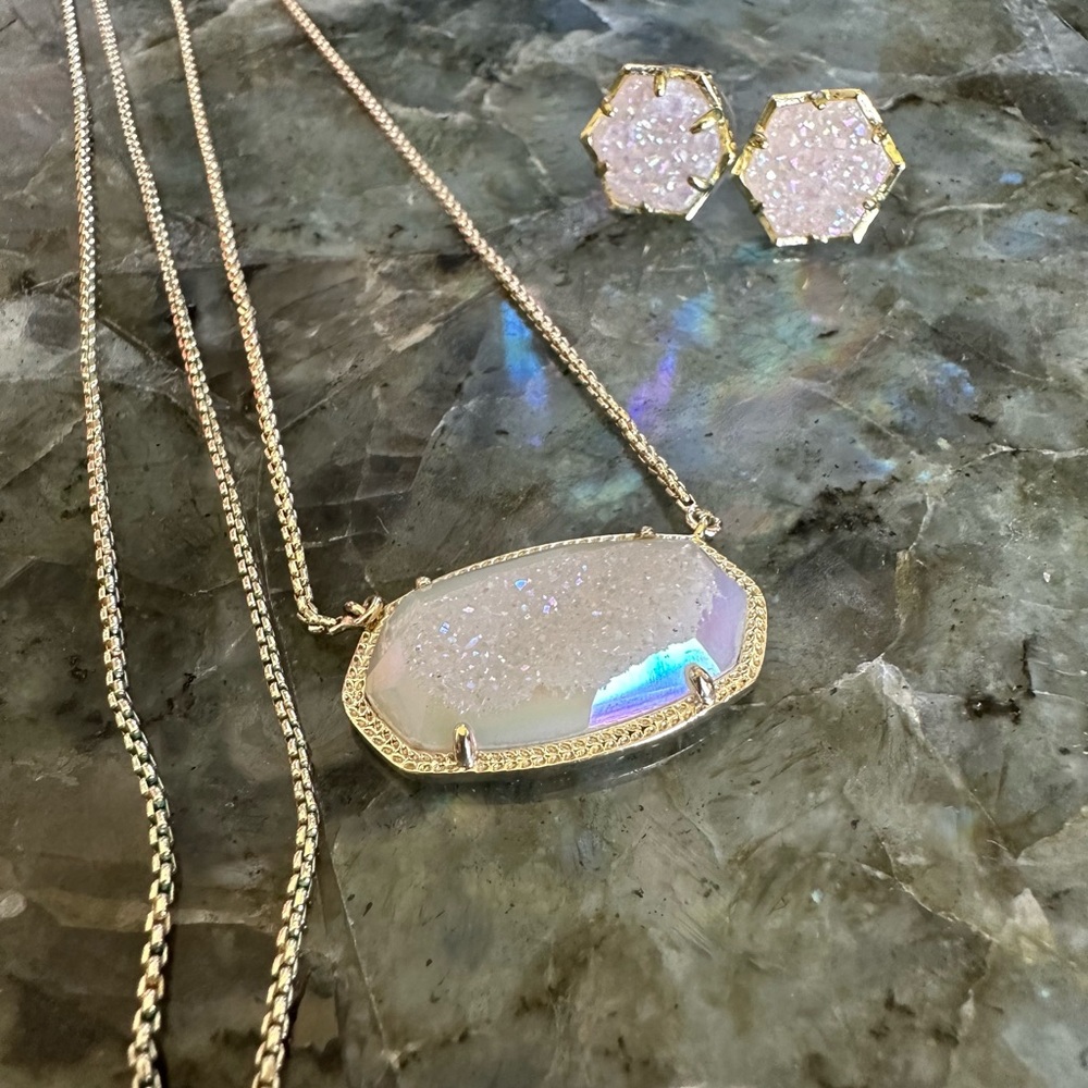 Kendra Scott Iridescent Drusy Macy and Delaney Set